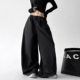 运动街舞hiphop阔腿裤 复古黑色工装 子 新款 高腰山本裤 裤 女2025秋装