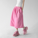 超流行粉色休闲运动短裤女2026夏季新款高腰宽松七分阔腿裤松弛风