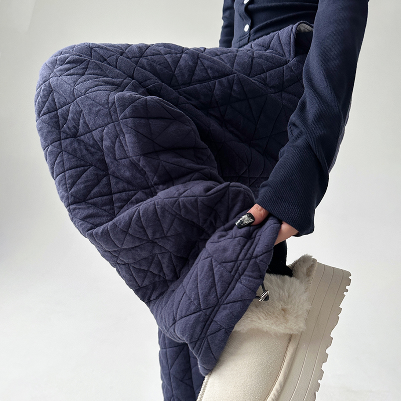 直筒休闲裤松紧腰长裤