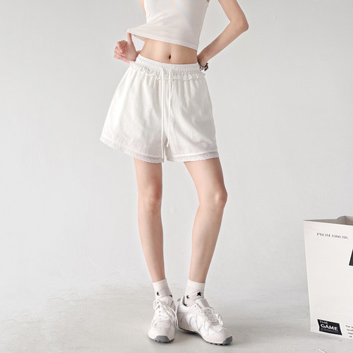橘巨好看白色休闲短裤女2026夏季新款高级感显瘦百搭出游运动短裤
