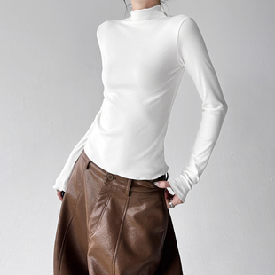 女中高领修身 打底衫 内搭女装 爆款 针织上衣 2025韩系秋冬季 长袖 新款