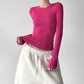 打底衫 女2025冬装 新款 亲肤裸感长袖 基础修身 内搭外穿百搭t恤上衣