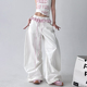 花边拼接韩系宽松穿搭休闲裤 高腰宽松显瘦阔腿裤 女2025秋装 新款