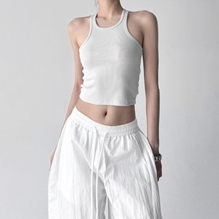 挂脖吊带小背心女士内搭2026新款辣妹运动美背工字外穿打底