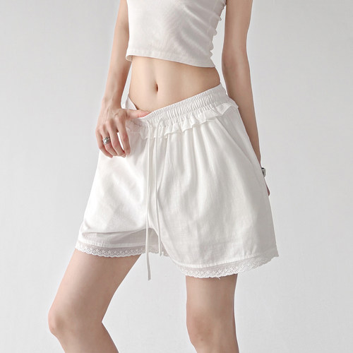 今年流行白色宽松短裤女2026夏季新款百搭休闲运动裤高级感热裤子