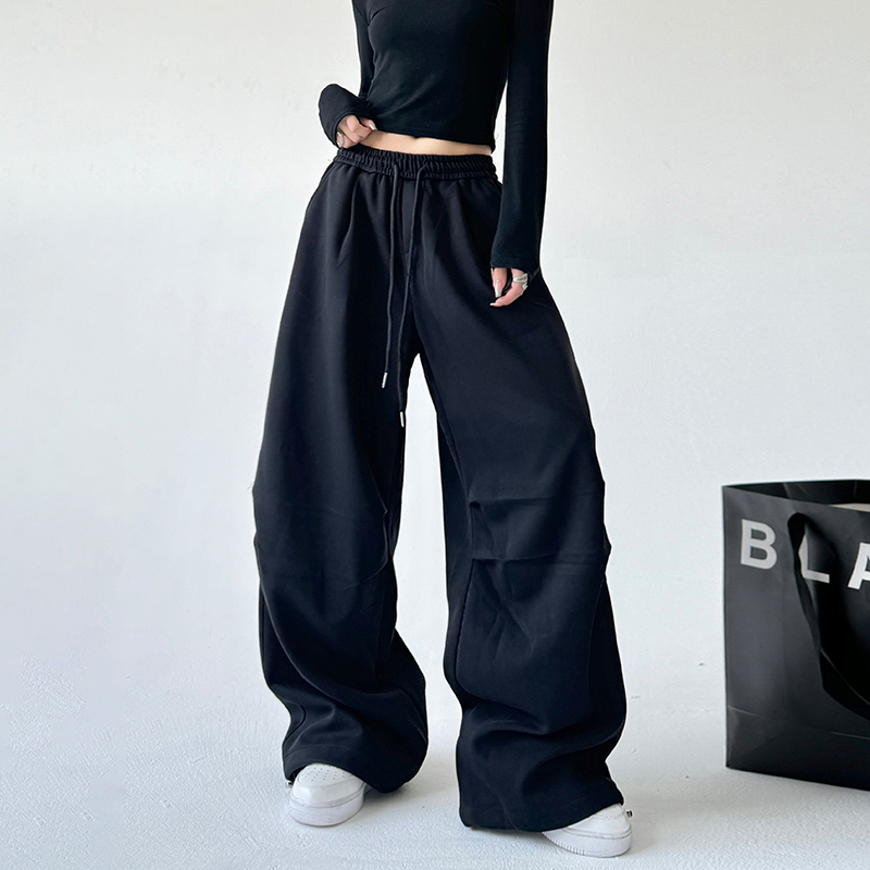 垂感直筒宽松美式运动裤