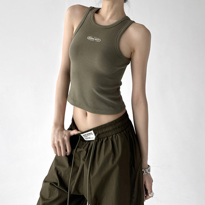 巨好看打底无袖背心女2026夏装新款外穿甜酷辣妹风短款别致小上衣