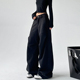 美式 子休闲拖地直筒运动裤 褶皱阔腿卫裤 垂感设计感hiphop裤
