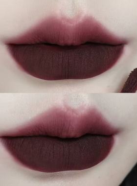 哥特风黑玫瑰|生人勿近唇釉牛血色雾面唇泥哑光显白恶女气场口红