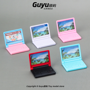 娃娃屋过家家仿真迷你笔记本电脑模型玩具手办道具手提电脑配件