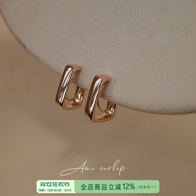 简约几何耳夹高级感轻奢