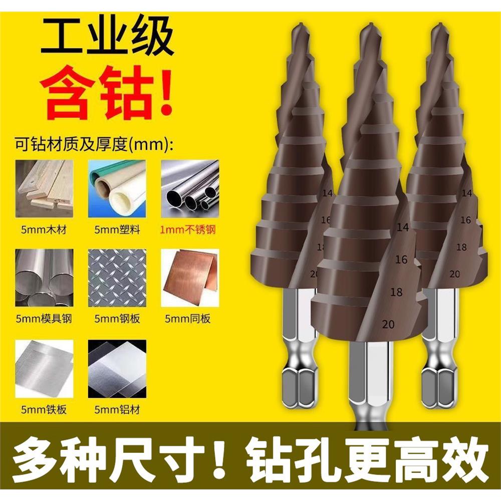 宝塔钻头钻铁高硬度钨钢