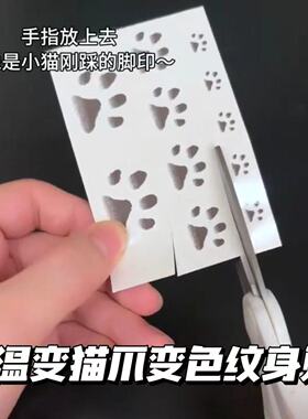 小红书同款猫咪温变纹身贴套装