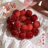 天然菩提手串玫瑰红单圈桶珠男女绕指柔盘串手链文玩 爆款