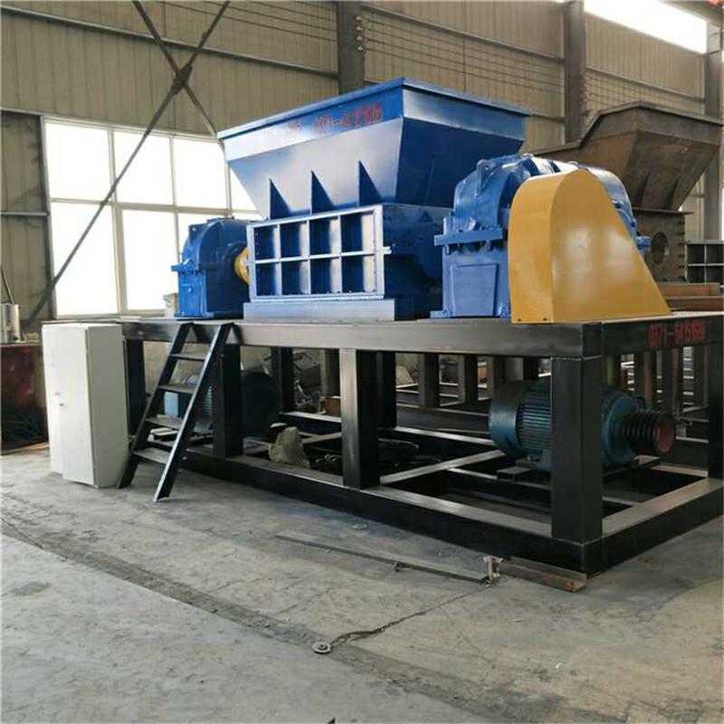 金属双轴撕碎机废旧铁桶易拉罐木材破碎机生活垃圾汽车轮胎粉碎机