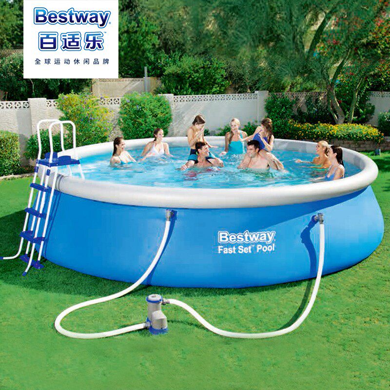 Bestway圆形充气游泳池三层加厚
