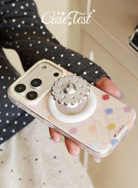 壳试验原创彩色波点格纹适用iPhone17promax手机壳韩系苹果17pro创意可爱16promax17保护套15promax16pro