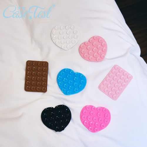 壳试验手机爱心吸盘天蓝色