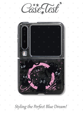 壳试验原创闪粉黑猫适用华为PuraX手机壳可爱情侣萌系磁吸HuaweiPuraX典藏版折叠屏手机保护套卡通防摔新款