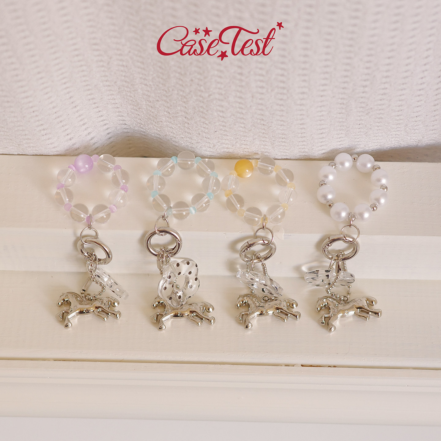 壳试验波点花环-珍珠手机链原创自制创意手机链马年挂饰少女新款