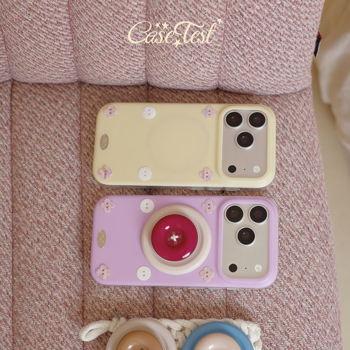 壳试验立体纽扣适用苹果手机壳