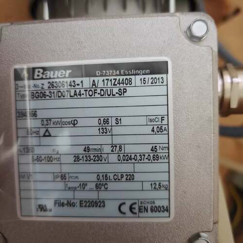 可维修Bauer BG06-31/D07LA4-TOF-D/UL-议价