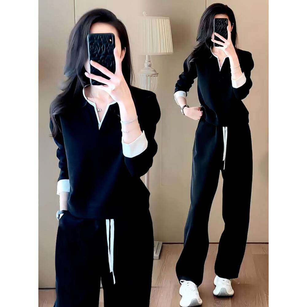 韩版时尚运动服套装女2025秋季新款爆款洋气减龄小个子卫衣两件套