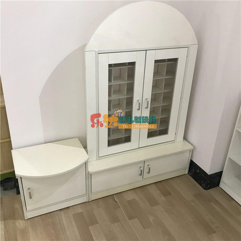 幼儿园儿童实木口杯架茶杯柜储物收纳架白色烤漆高档杯子存放架