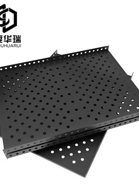 深度华瑞网络机柜托盘加厚款600x1000mm前后单开网格门标准1000深