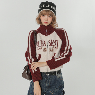 Girlyhalo高领美式复古修身毛衣