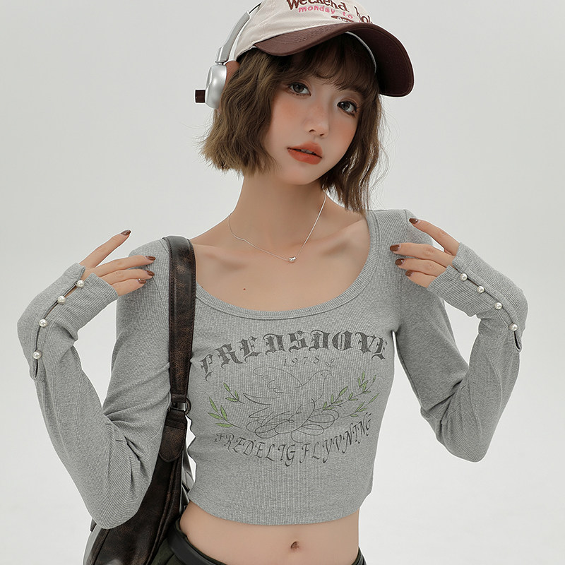 长袖美式复古简约棉女薄利多销