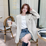 高级感刺绣西装外套女小个子2025早秋新款韩系名媛时髦气质小西服，女装西装，2D080