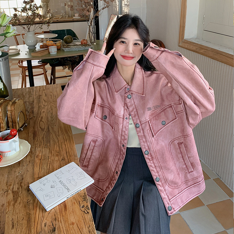 新款！大货已出！新款水洗皮衣外套123A-2299-P165-K248,女装短外套,浙宝123A