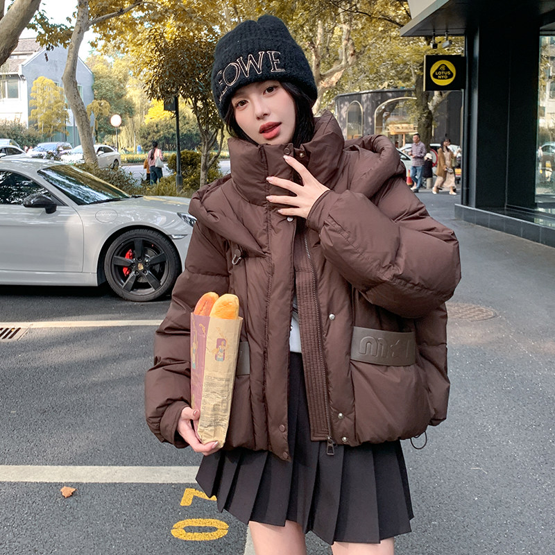 新款！90绒短款连帽个性羽绒服123A-6805-P295-K448-90绒,女装羽绒服,浙宝123A
