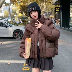 新款！90绒短款连帽个性羽绒服123A-6805-P295-K448-90绒图片