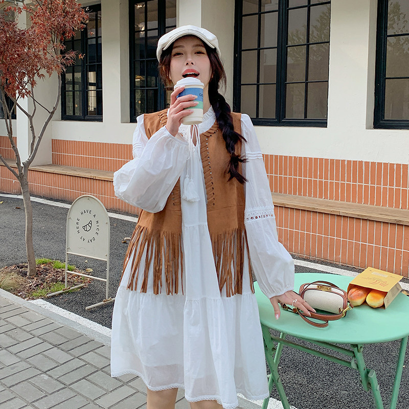 V领短裙A字裙荡领春季百搭长袖气质中长款韩版连衣裙,女装连衣裙,浙宝123A