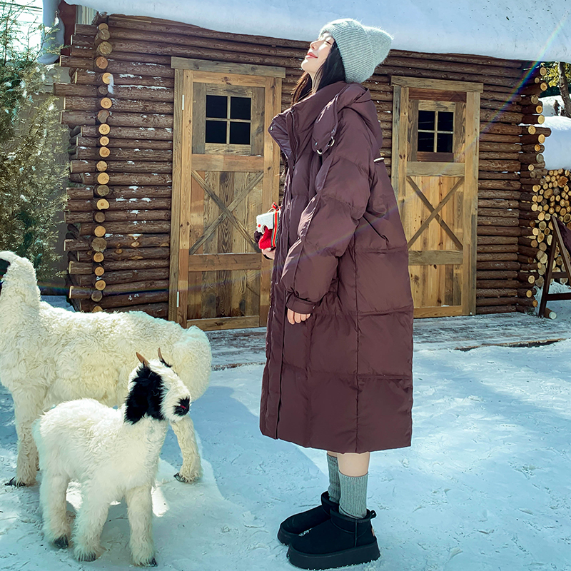 新款！90绒安哥拉红长款羽绒服123A-1808-P315-K478-90绒，女装羽绒服，浙宝123A