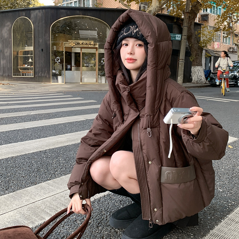 新款！90绒短款连帽个性羽绒服123A-6805-P295-K448-90绒,女装羽绒服,浙宝123A