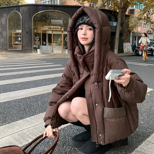 新款！90绒短款连帽个性羽绒服123A-6805-P295-K448-90绒图片