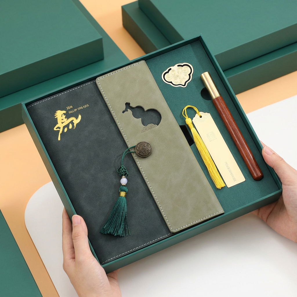 a5笔记本本子定制可印logo国潮礼盒套装公司年会纪念品商务高端2026年日程本创意精致高颜值送客户加厚记事本