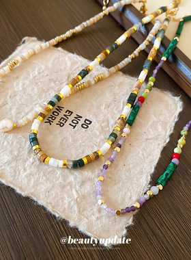 真金电镀新中式贝壳淡水珍珠项链