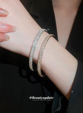 欧美跨境镶钻圆形手镯精致优雅时