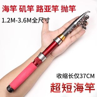 超短海竿套装迷你抛竿海杆超硬矶竿远投竿路亚竿海钓竿江竿