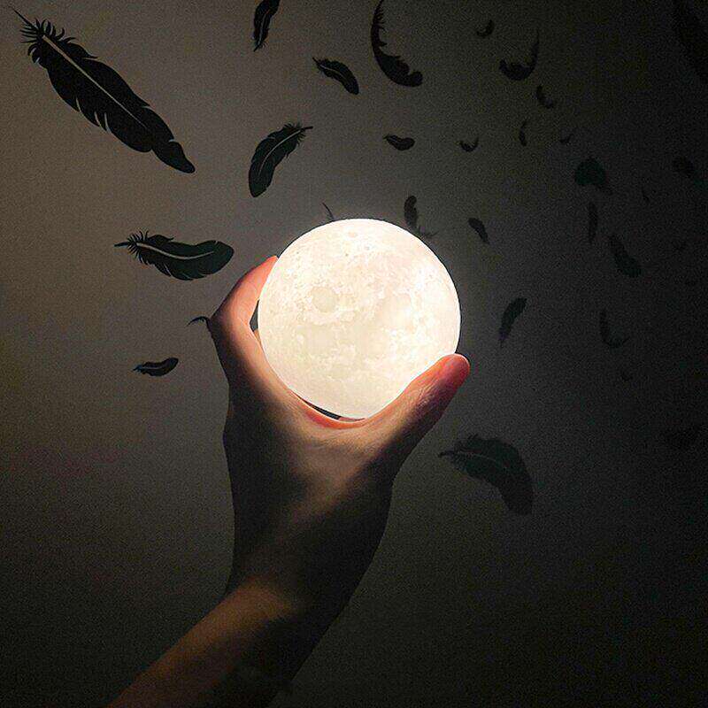 创意月球灯充电小夜灯拍拍灯语音床头灯卧室睡眠灯小台灯桌面摆件