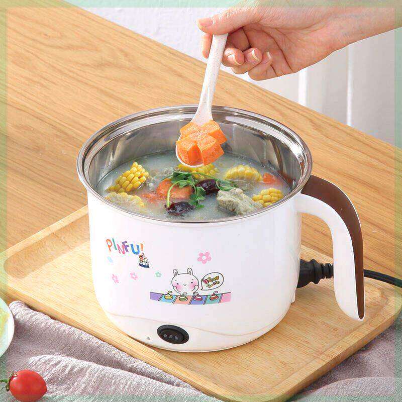 快煮锅学生不锈钢一体多功能小熊宿舍小型家用迷你1-2人网红泡面