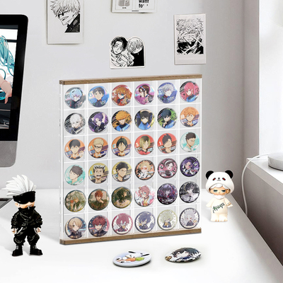 吧唧展示盒收纳架亚克力谷子徽章seria周边同人挂件框防尘展示架