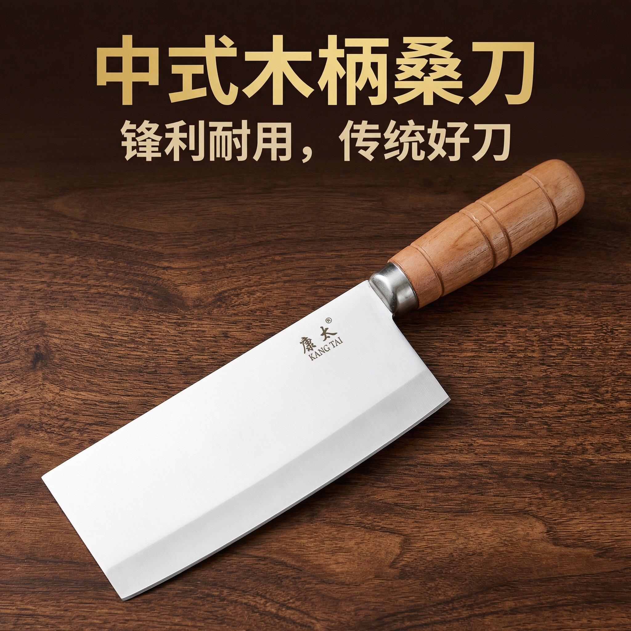 康太桑刀菜刀厨师专用大片刀不锈钢轻薄桑刀火锅店片鱼片肉切片刀