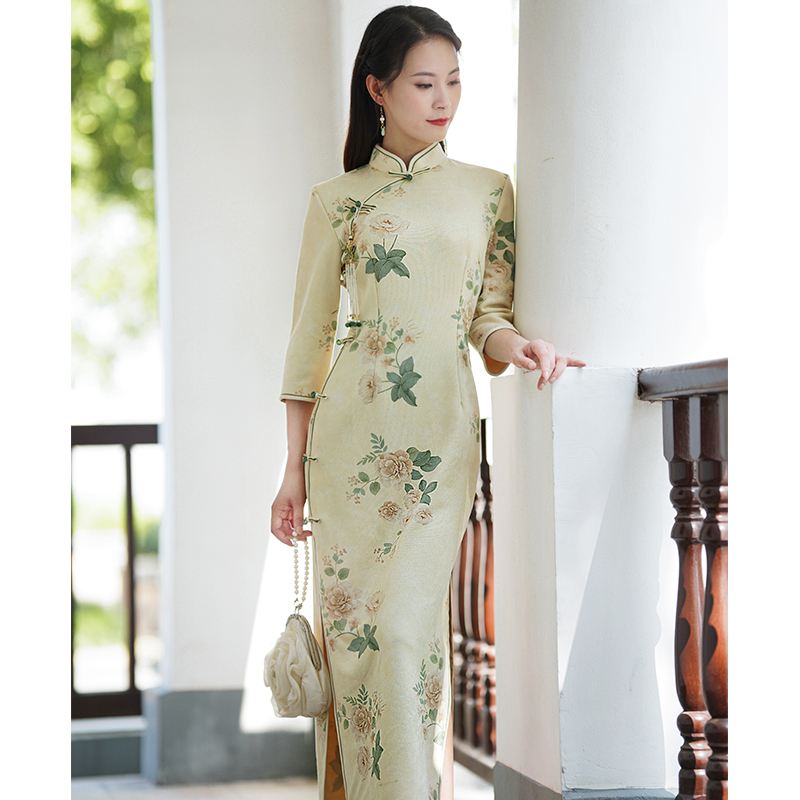 2024年新款旗袍年轻款高端气质改良连衣裙少女中国风长款日常大码
