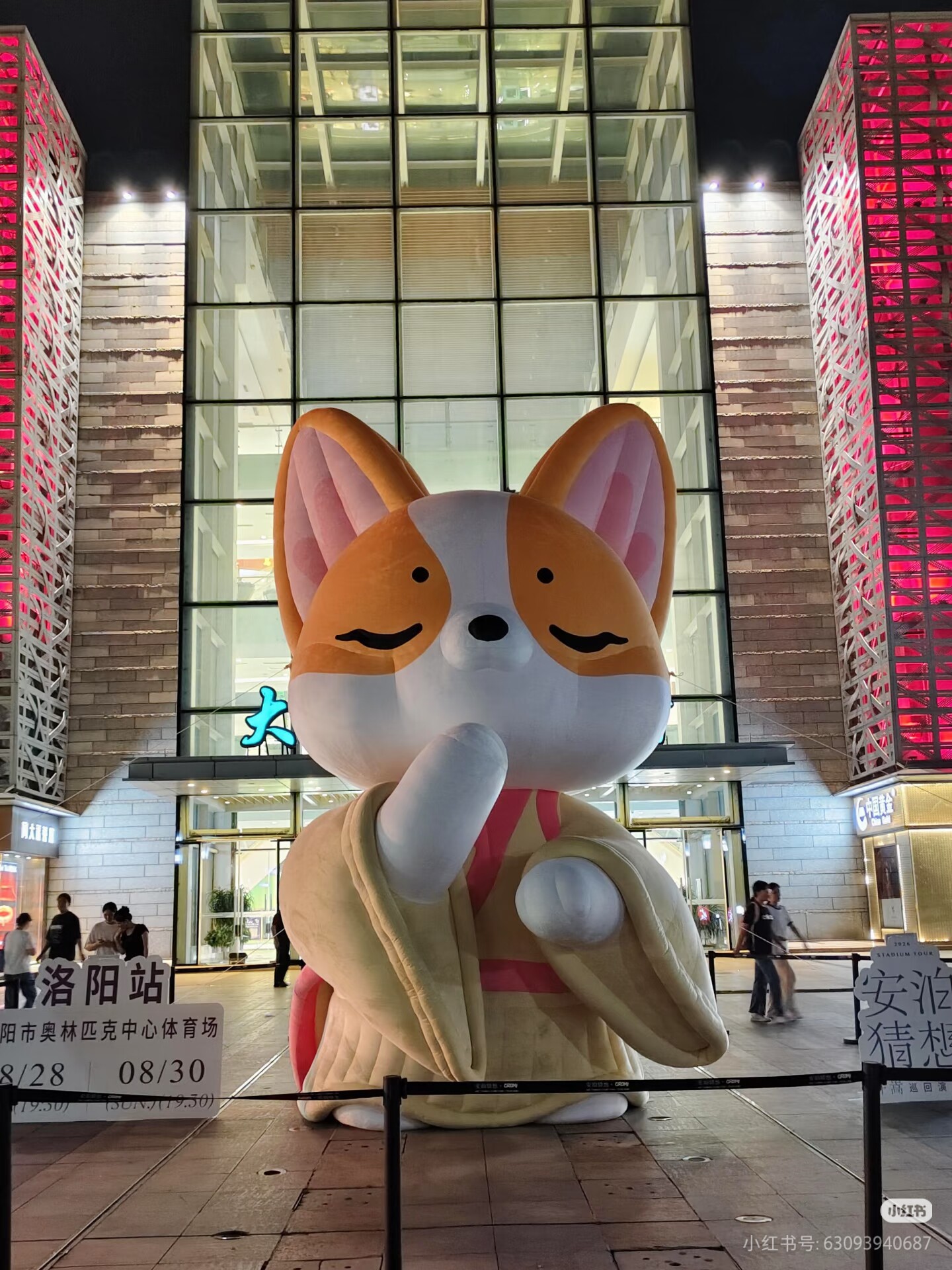充气网红节日活动发光打卡通毛绒定制爱心花朵广告气模大造型柯基图片