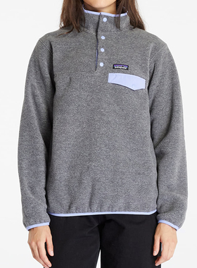 Patagonia复古抓绒衣外套LW Synchilla Snap-T 女保暖套头衫25455